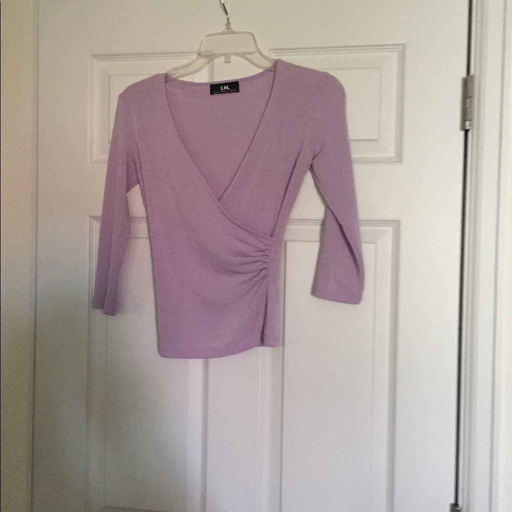 I.N. San Francisco purple dress top